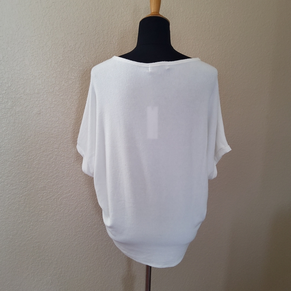 Michael Stars Verna Dolman Sleeve Knit Sweater Top White Size S NWT - Picture 5 of 9